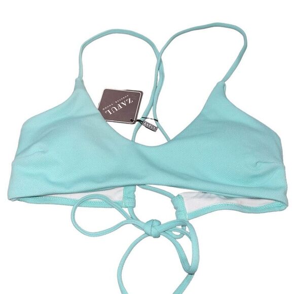New Zaful Light Teal / Mint Green Bikini Top - Size M - Picture 1 of 6